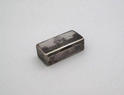 Appraisal: A th century Russian silver and niello work snuff box