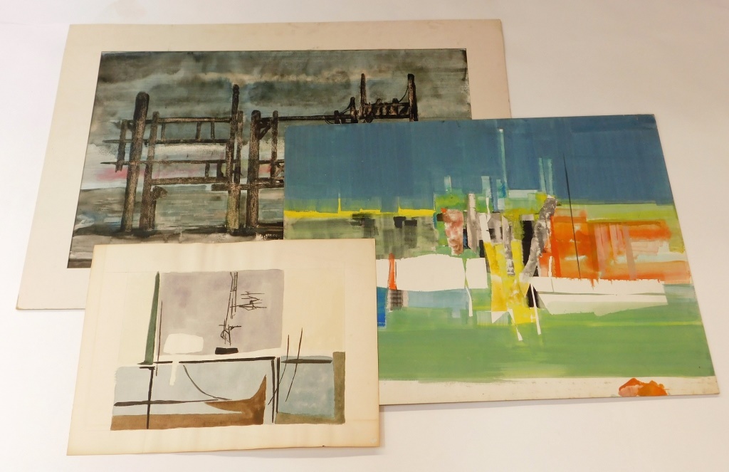 Appraisal: PC GORDON STEELE WC PAINTINGS New York - Includes an