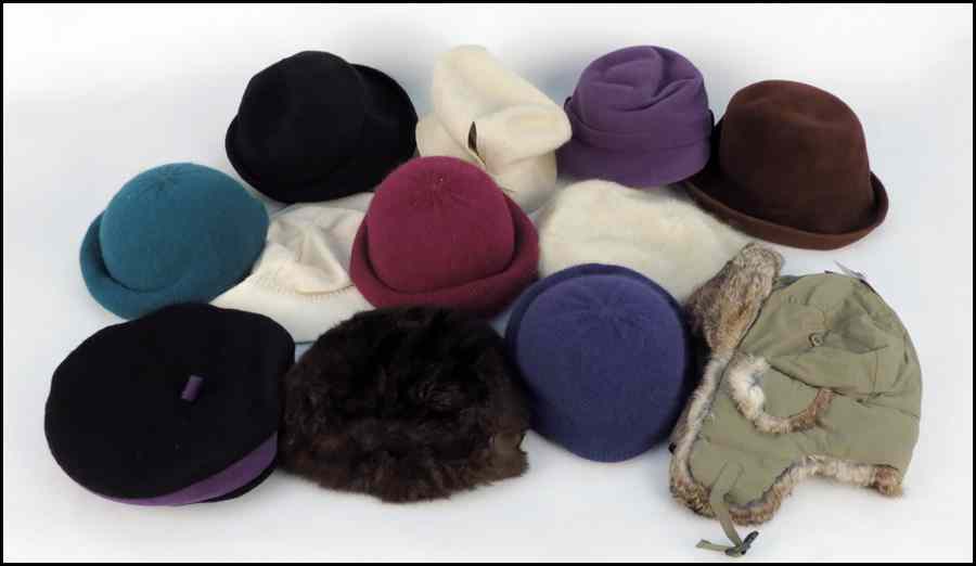 Appraisal: COLLECTION OF HATS Includes Saks Fifth Avenue and a variety