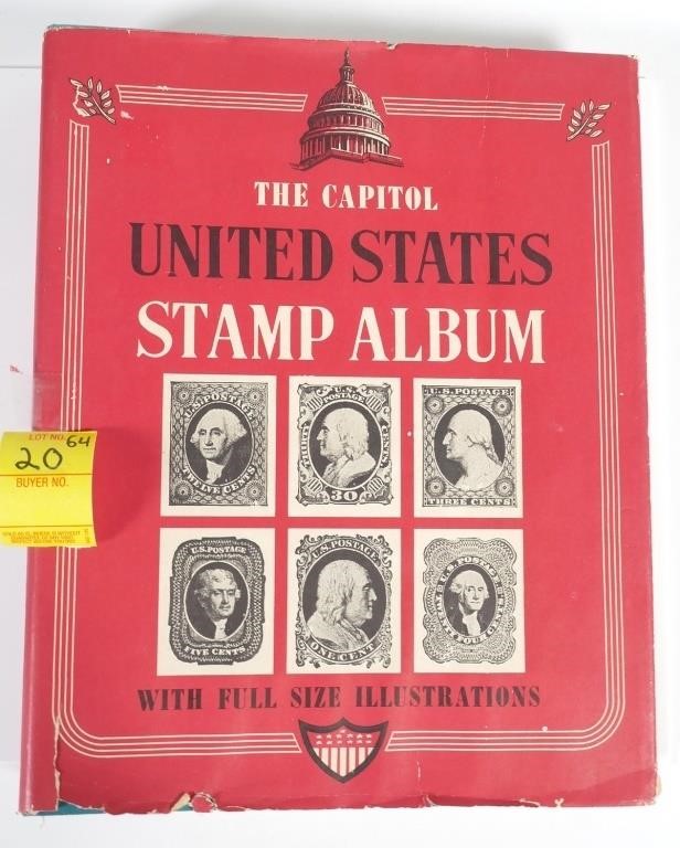 Appraisal: OLD US STAMP ALBUM W NICE MATERIAL