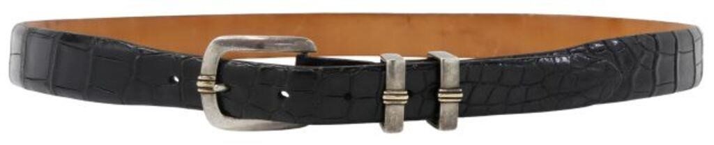 Appraisal: Gents gold and silver buckle set Douglas Magness Santa Fe