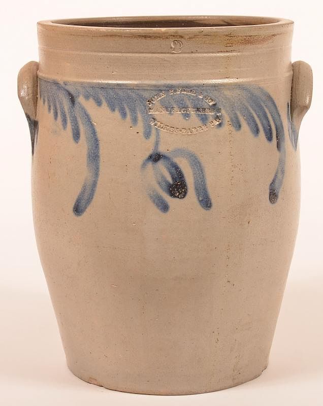 Appraisal: John P Fell Co Two Gallon Stoneware Crock Fell Co