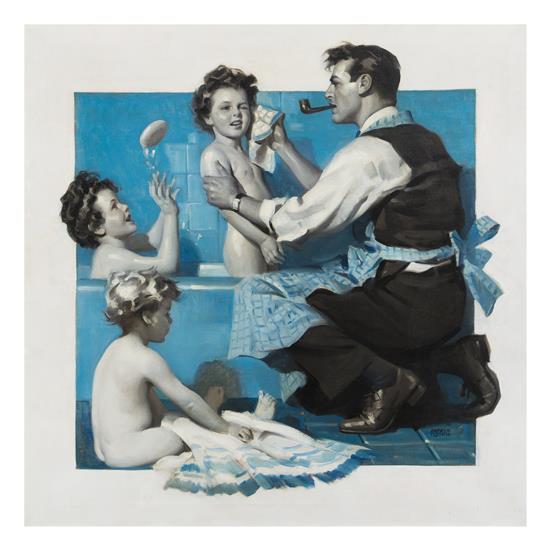 Appraisal: Sale Lot A Andrew Loomis American Family Man oil on