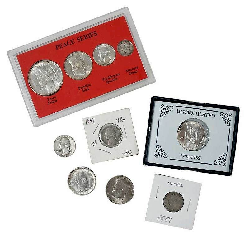 Appraisal: Assorted Collector Coins highlights include bagged Buffalo Nickels bagged Liberty