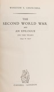 Appraisal: WWII Churchill Winston The Second World War and an Epilogue