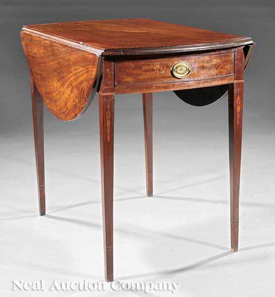 Appraisal: An American Federal Inlaid Mahogany Pembroke Table c probably Maryland