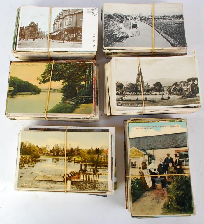 Appraisal: APPROXIMATELY EARLY th CENTURY LOOSE MOSTLY PHOTOGRAPHIC TOPOGRAPHICAL POSTCARDS of