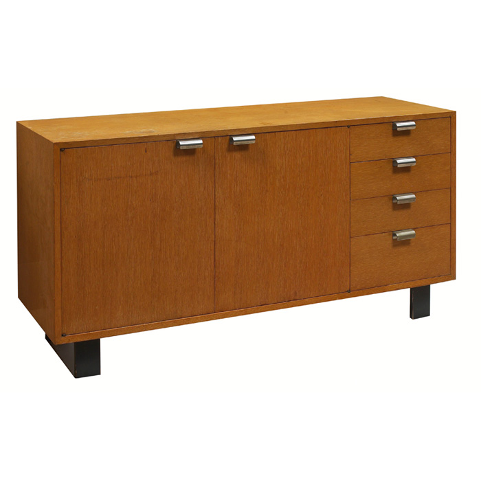 Appraisal: George Nelson sideboard by Herman Miller comb grain oak case