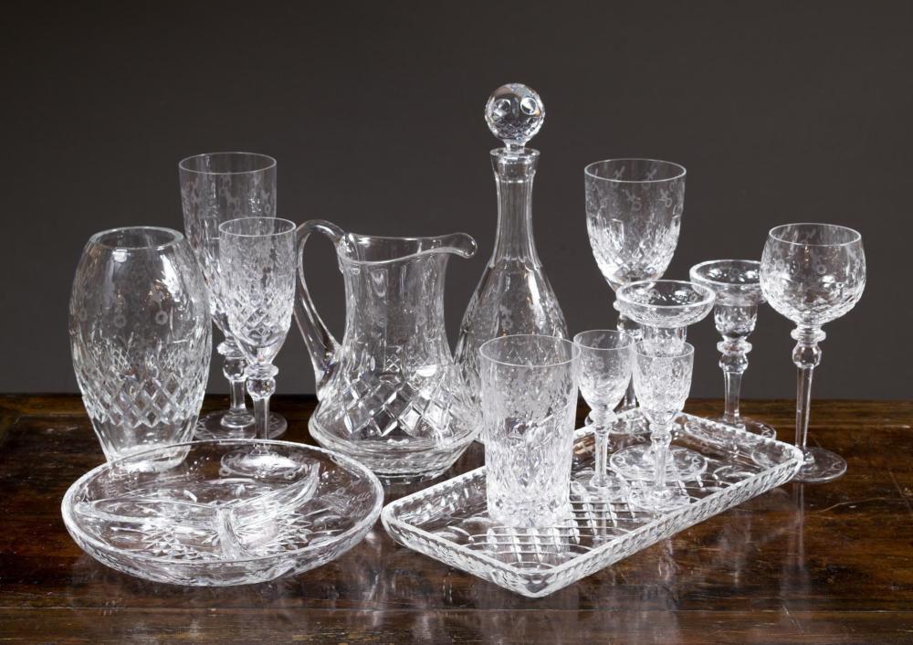 Appraisal: FIFTY-FIVE PIECE ROGASKA GALLIA CRYSTAL TABLEWARE comprised of water goblets