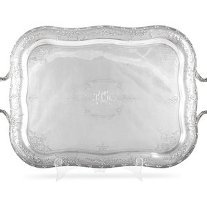 Appraisal: An American Silver Serving Tray M Fred Hirsch Co Jersey