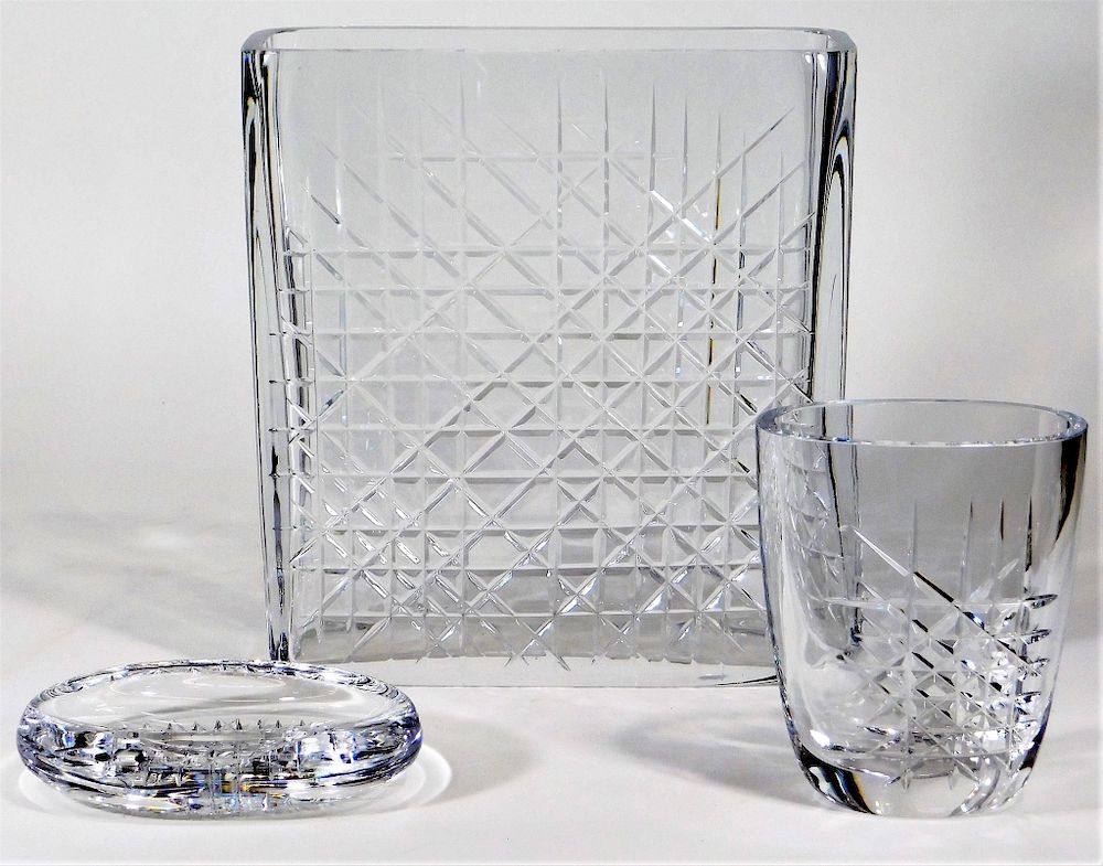 Appraisal: PC Swedish Orrefors Crystal Bathroom Suite Sweden th Century Suite