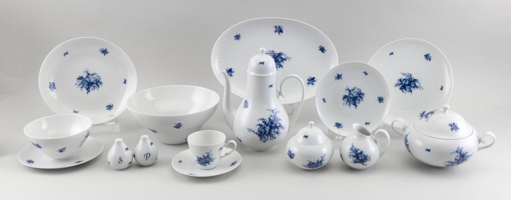 Appraisal: BJORN WIINBLAD FOR ROSENTHAL ROMANCE IN BLUE PORCELAIN DINNER SERVICEBJORN