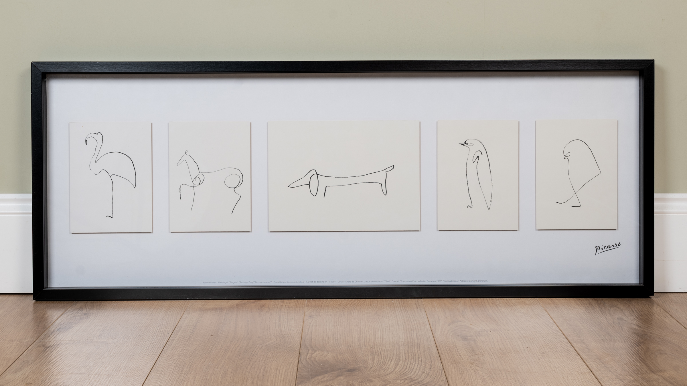 Appraisal: Pablo Picasso - five prints of animals comprising of flamingo