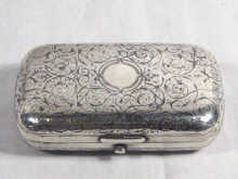 Appraisal: Russian Interest A silver cheroot case with niello arabesque decoration