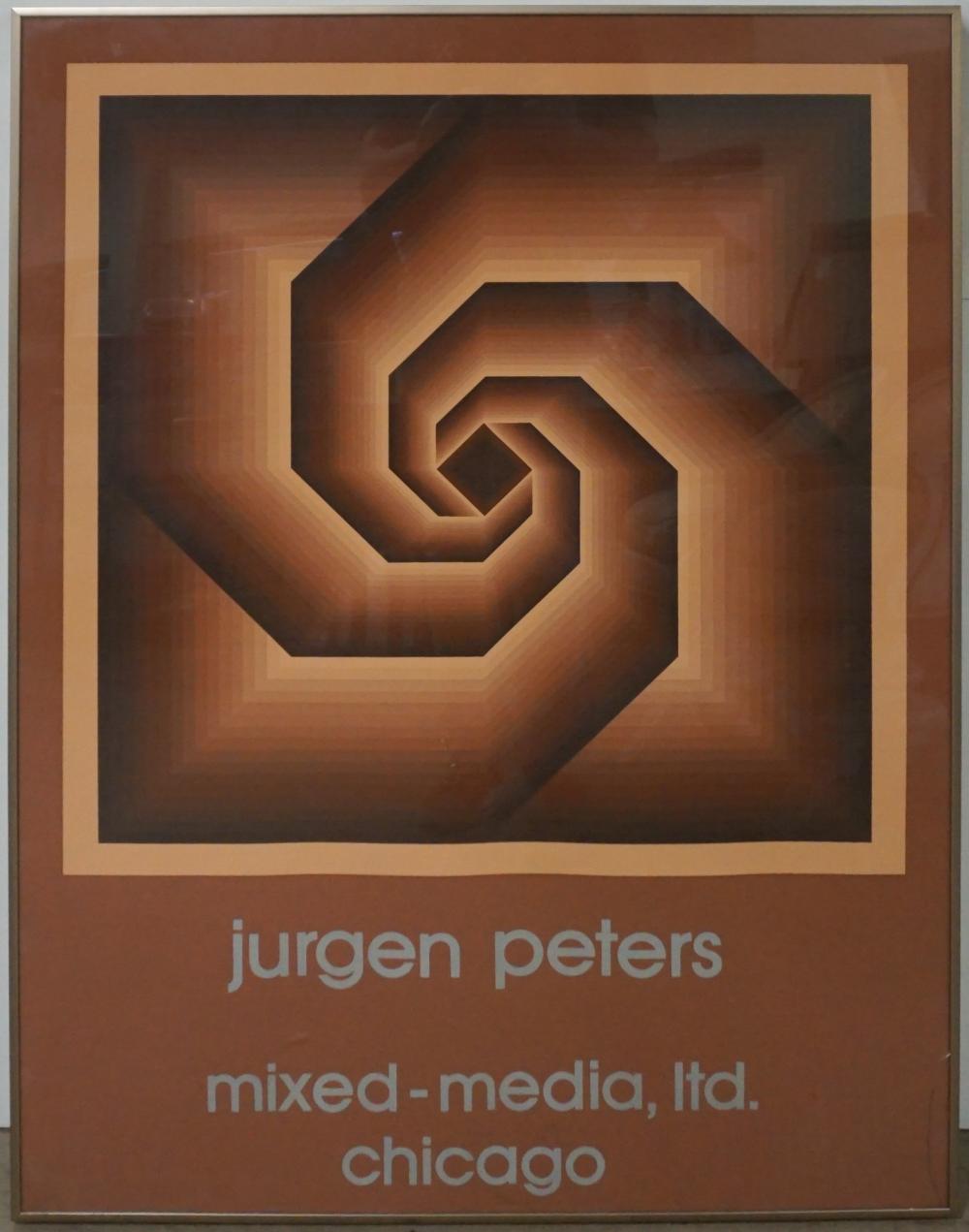 Appraisal: After Jurgen Peters Exhibition Lithographic Poster Frame x in x