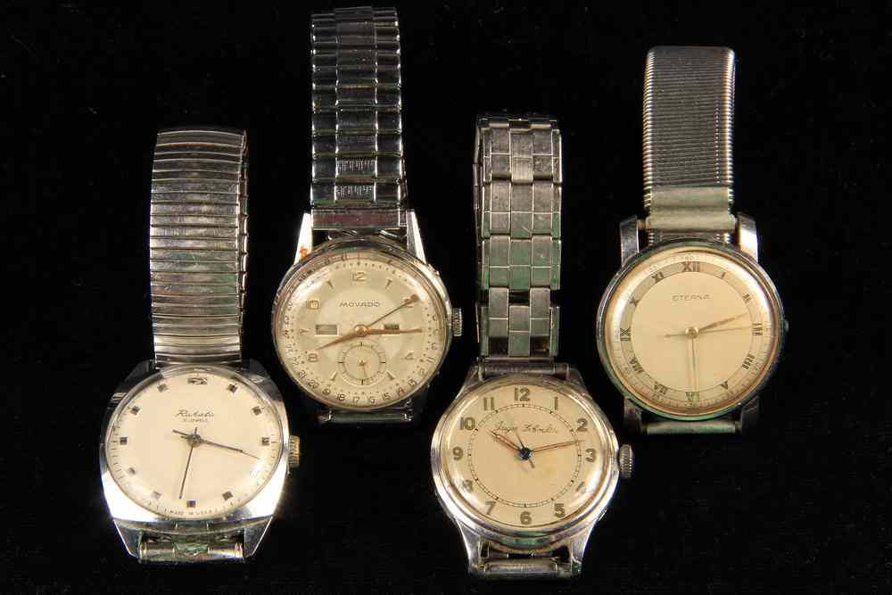 Appraisal: WATCH LOT - men's stainless steel wrist watches Complex Movado