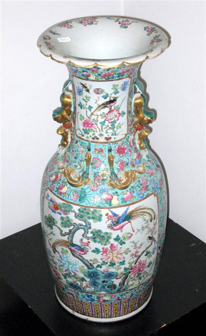 Appraisal: Large Chinese famille rose floor vase canton late qing dynasty