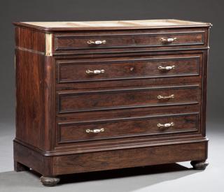 Appraisal: French Louis Philippe Style Carved Rosewood Commod French Louis Philippe