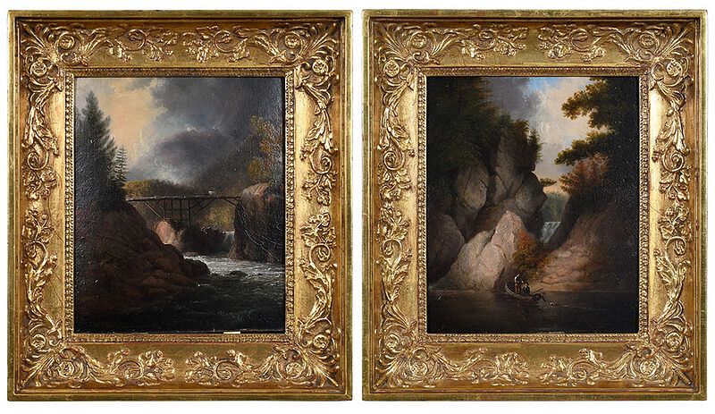 Appraisal: Attributed to Thomas Doughty American - A Pair of Landscapes