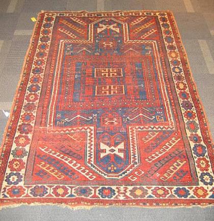 Appraisal: Kazak double niche prayer rug southwest caucasus circa nd half