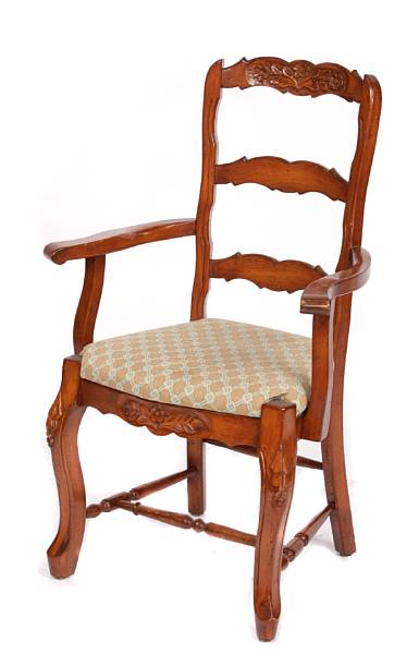 Appraisal: A set of twelve French Provincial style dining chairs comprising