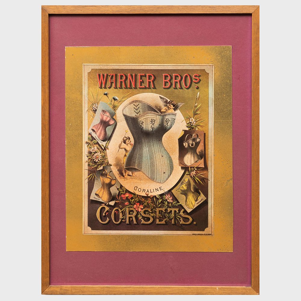 Appraisal: American School Warner Brothers Corsets Advertising print on paper x