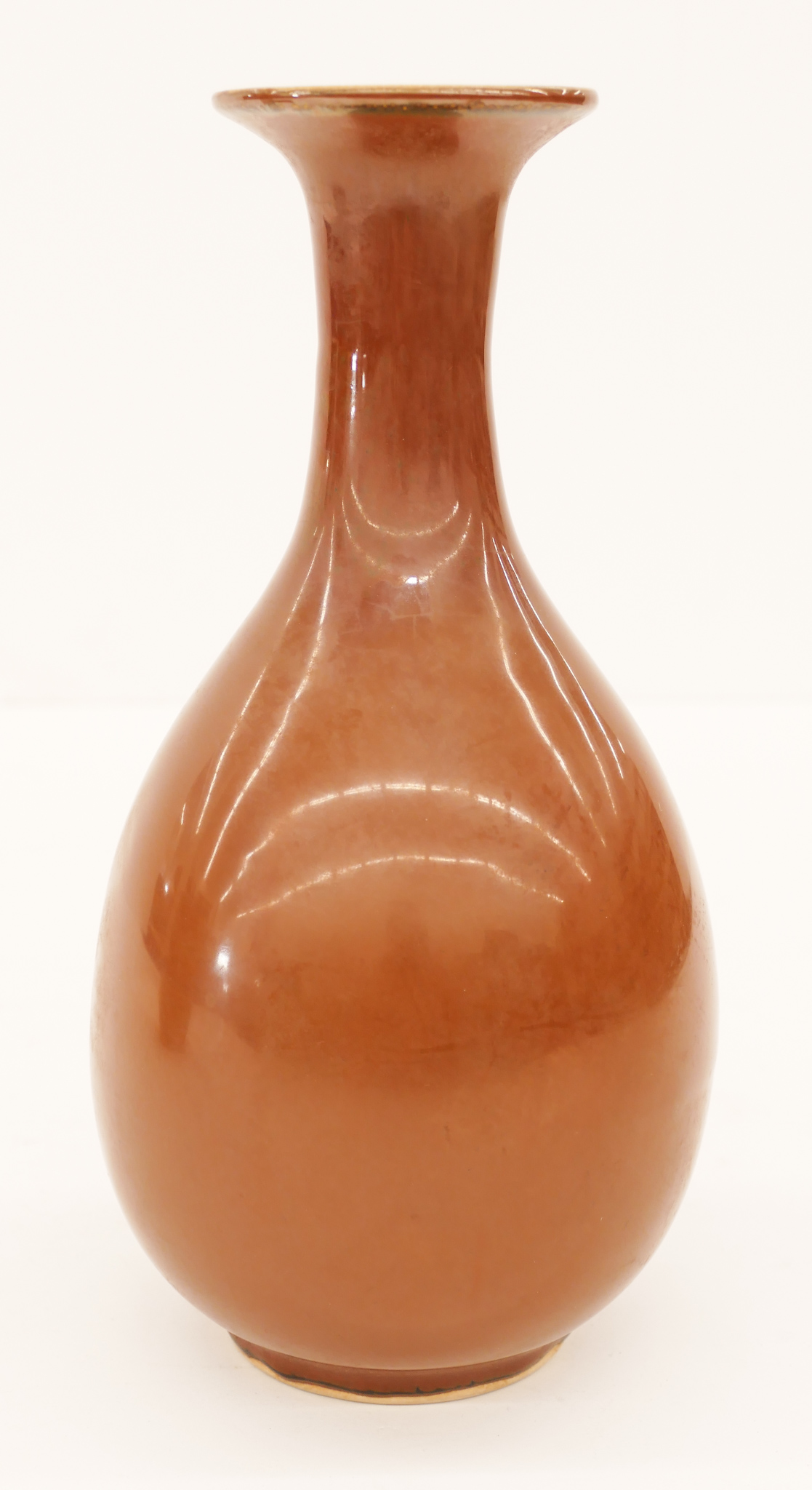 Appraisal: Chinese Persimmon Glaze Pear Shaped Vase ''x '' A brown