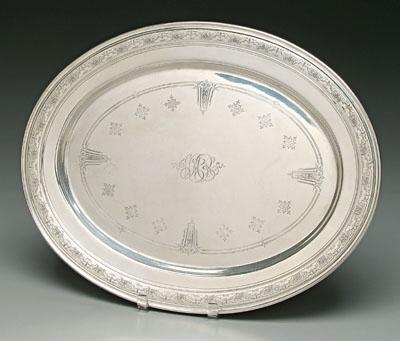 Appraisal: Towle Seville sterling tray oval VAR monogram mid th century