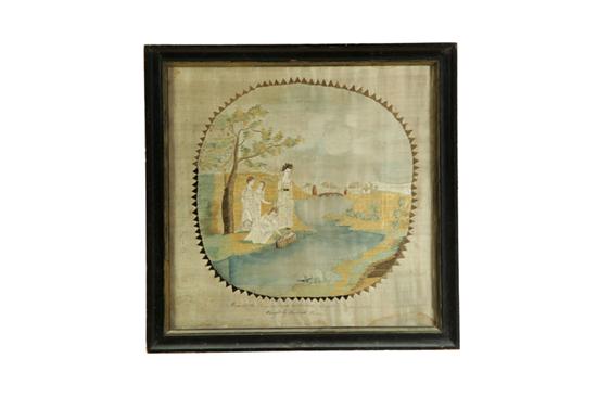 Appraisal: MASSACHUSETTS NEEDLEWORK Hannah Weston probably Middleborough Plymouth County early th