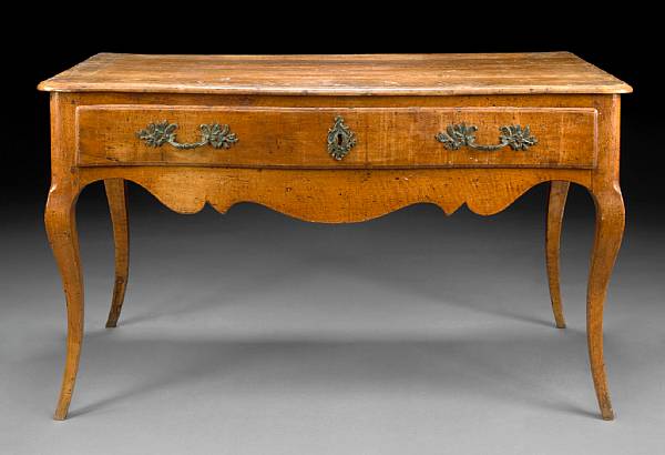 Appraisal: An Italian Rococo walnut table mid th century The serpentine