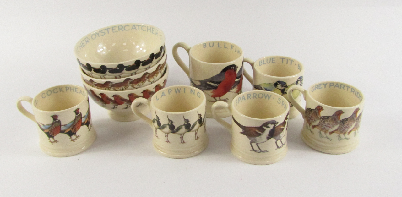 Appraisal: Three Emma Bridgewater pottery birds cereal bowls tea mug and