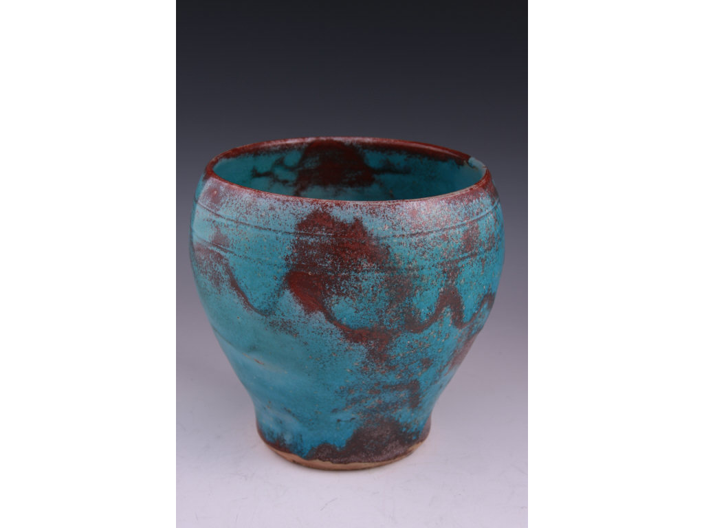 Appraisal: NC Pottery Jugtown Chinese Blue Jardiniere Chinese blue reduction glaze