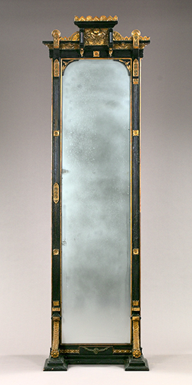 Appraisal: American Eastlake Ebonized and Parcel-Gilt Pier Mirror fourth quarter th