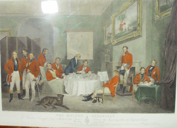 Appraisal: Chas G Lewis - The Melton Breakfast - Engraving painted