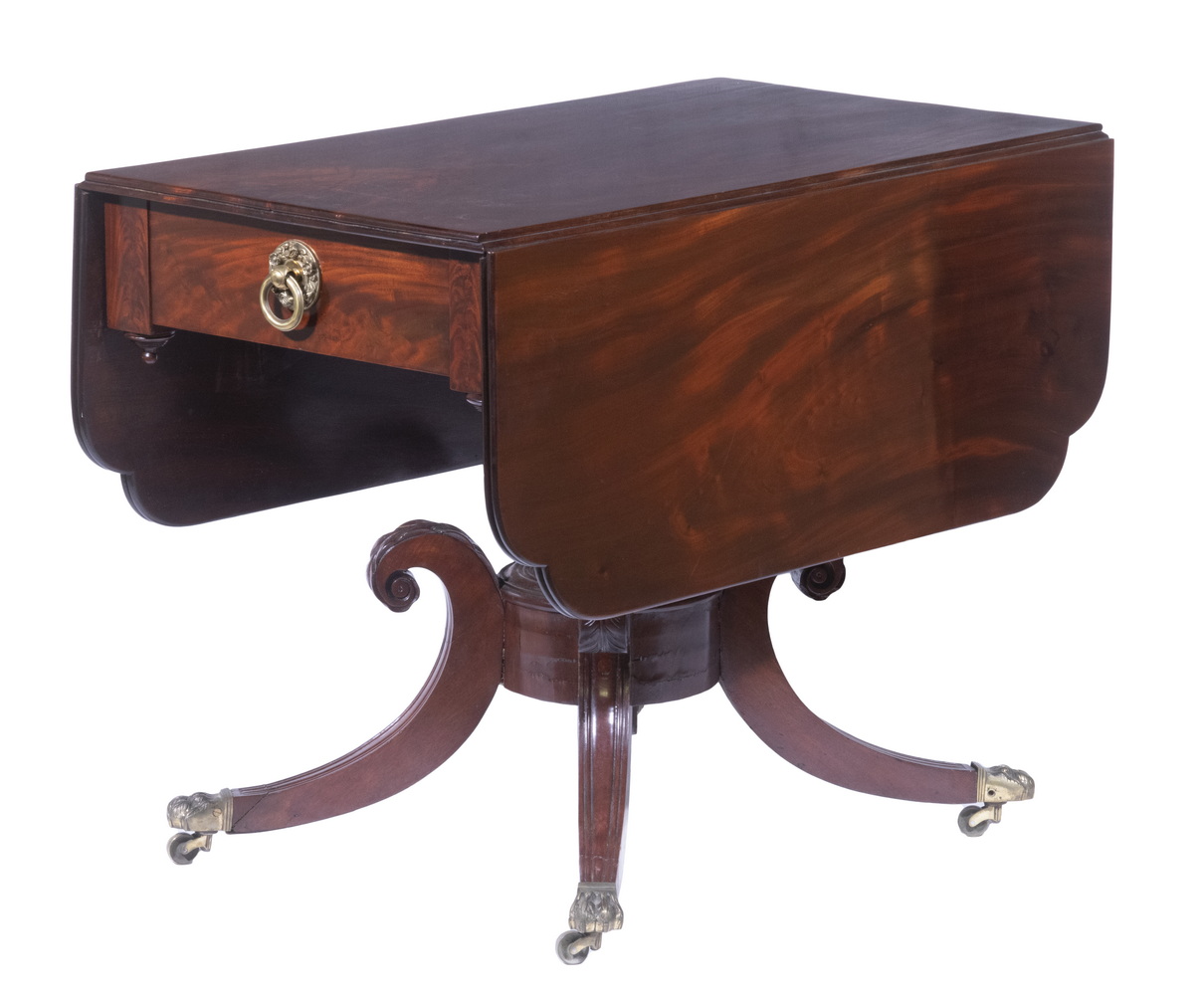 Appraisal: CLASSICAL MAHOGANY PEMBROKE TABLE Circa - American Mahogany Drop Leaf