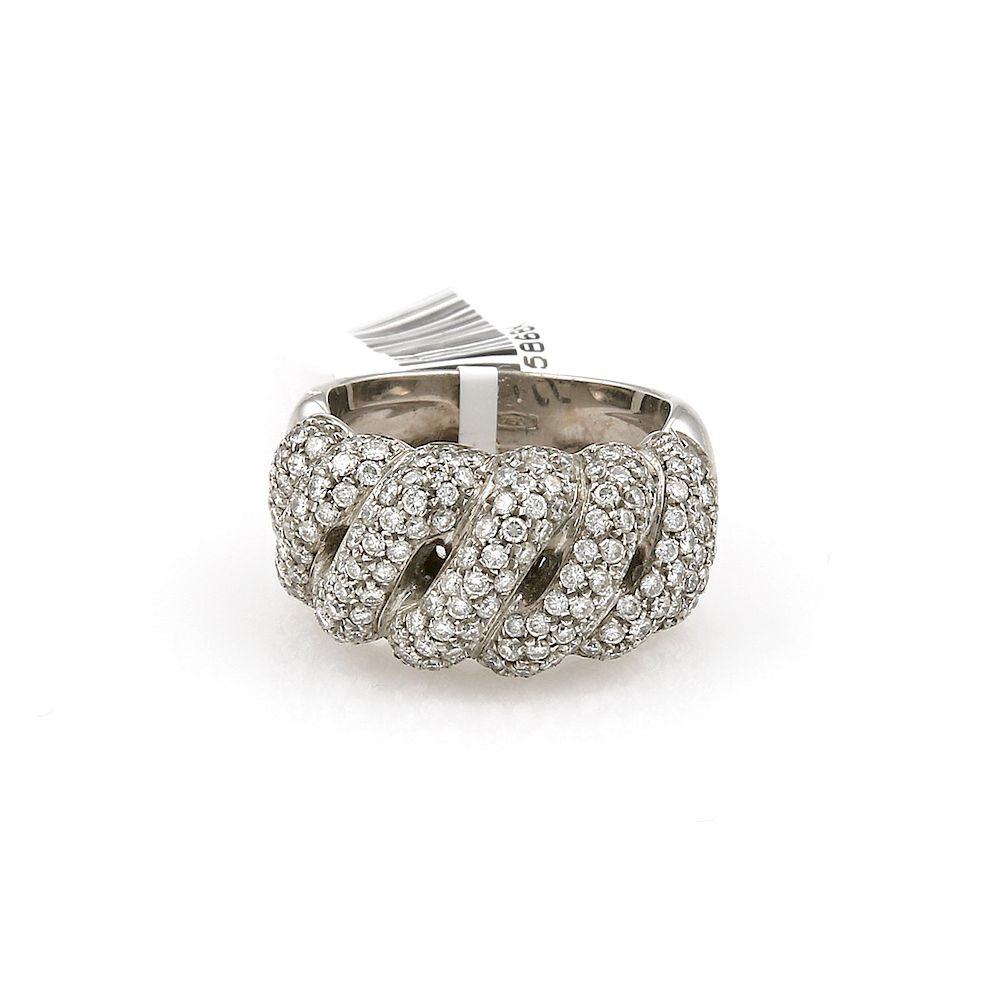 Appraisal: Kt White Gold Diamond Pave Ring Kt White Gold Diamond