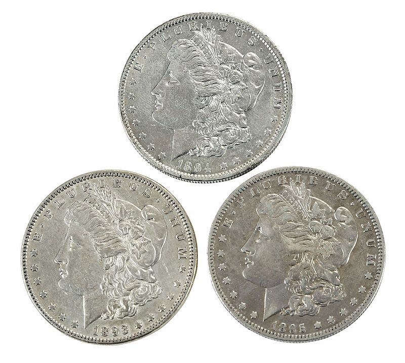 Appraisal: Silver Dollar Coins Morgan Dollars dates ranging from to key