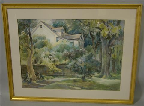 Appraisal: KATALIN GERGO AMERICAN TH CENTURY SOUTHERN HOME Watercolor on paper