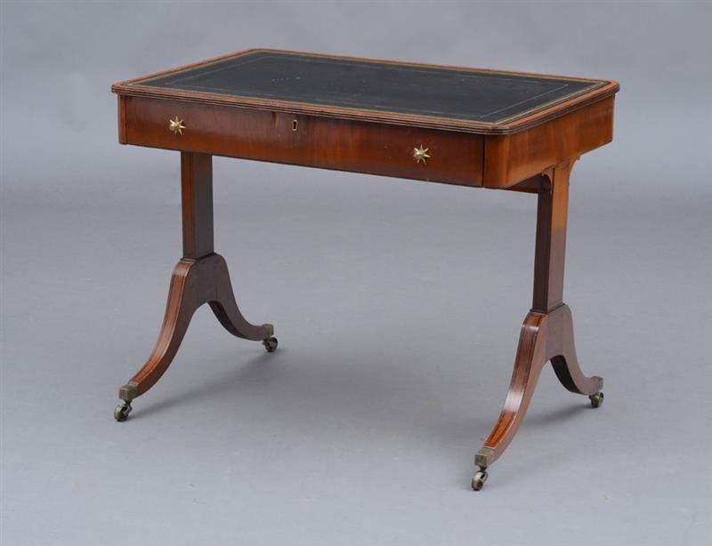 Appraisal: Regency Mahogany Writing Table With a rectangular leather-lined top above