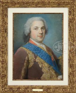 Appraisal: ATTRIBUTED TO MAURICE QUENTIN DE LA TOUR French - PORTRAIT