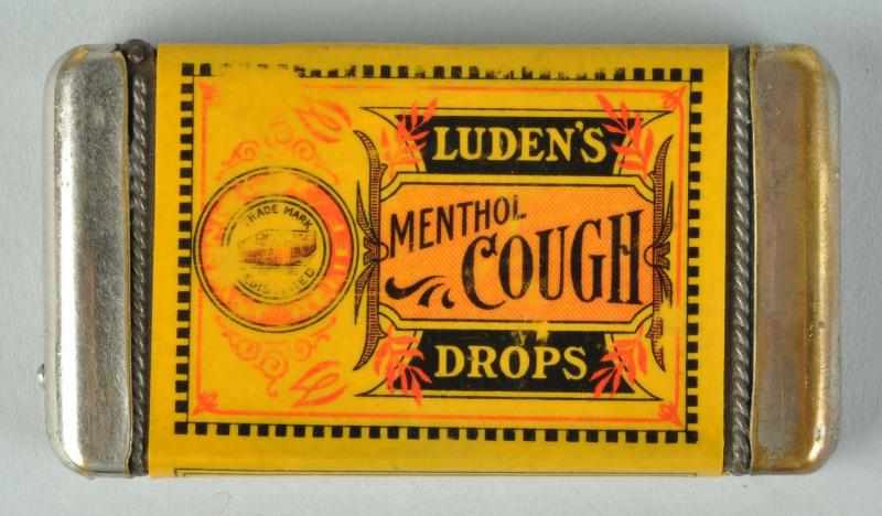 Appraisal: Luden's Cough Drop Match Safe Description Mechanically correct Harder to