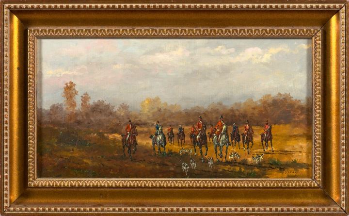 Appraisal: Vecsey Kalman Colomanus Hungarian b Hunting Party on the Advance