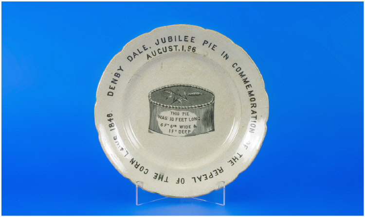 Appraisal: Denby Dale Commemorative Plate Text Reads Denby Dale Jubilee Pie