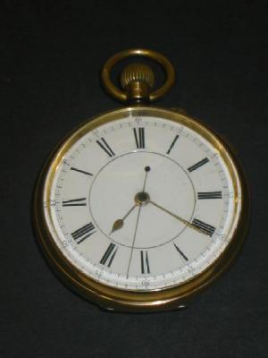 Appraisal: AN CT GOLD CHRONOGRAPH POCKET WATCH by Manoah Rhodes Sons