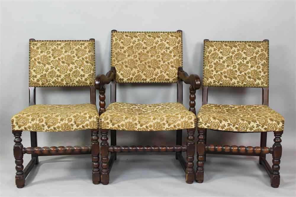 Appraisal: SET OF SIX WILLIAM AND MARY STYLE DINING ROOM CHAIRS