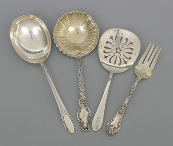 Appraisal: A Group of Sterling Silver Servers Including Gorham and Durgin