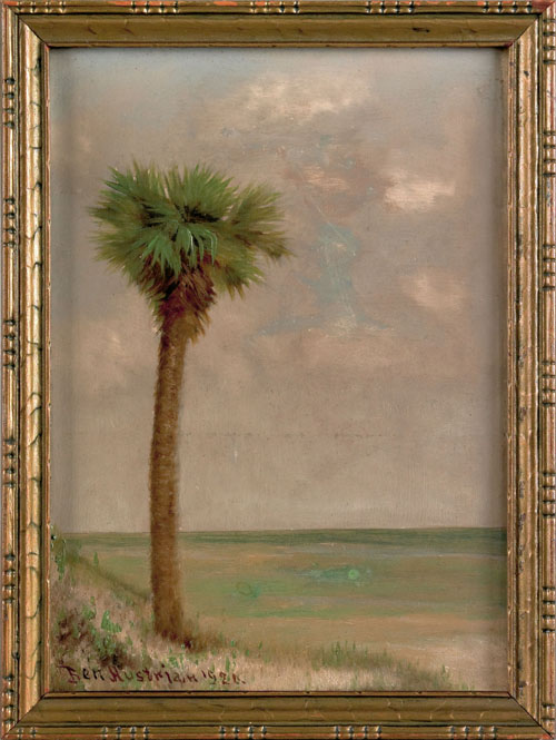 Appraisal: Ben Austrian American - oil on board Florida landscape with