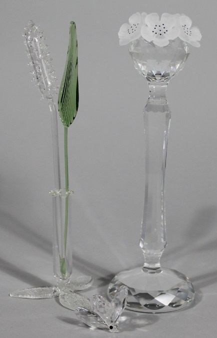 Appraisal: A Swarovski crystal floral group with removable stems and flower