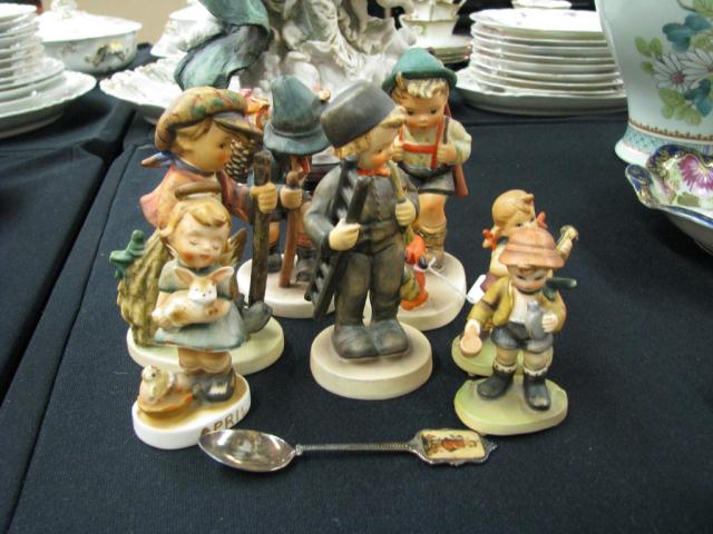 Appraisal: Seven Goebel and Hummel Type Figurines including four little boy