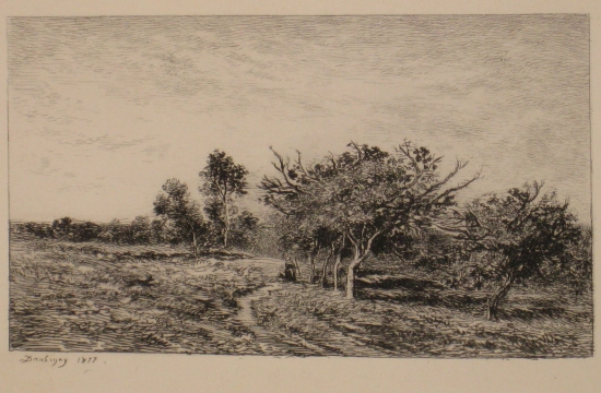 Appraisal: Group of prints CHARLES-FRAN OIS DAUBIGNY Pommiers a Auvers etching